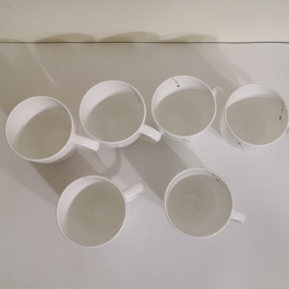 Simply Fine Lenox Flourish Bone China Mug Set of 6 + 1 Bonus - Picture 3 of 7